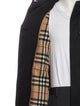 Burberry's House Check Pattern Wool Trench Coat