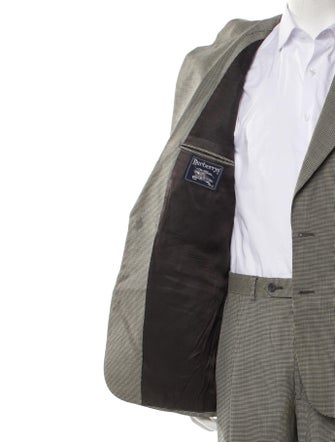 Burberry's Wool Houndstooth Print Two-Piece Suit
