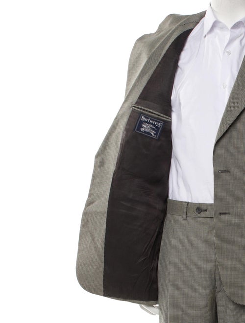 Burberry's Wool Houndstooth Print Two-Piece Suit