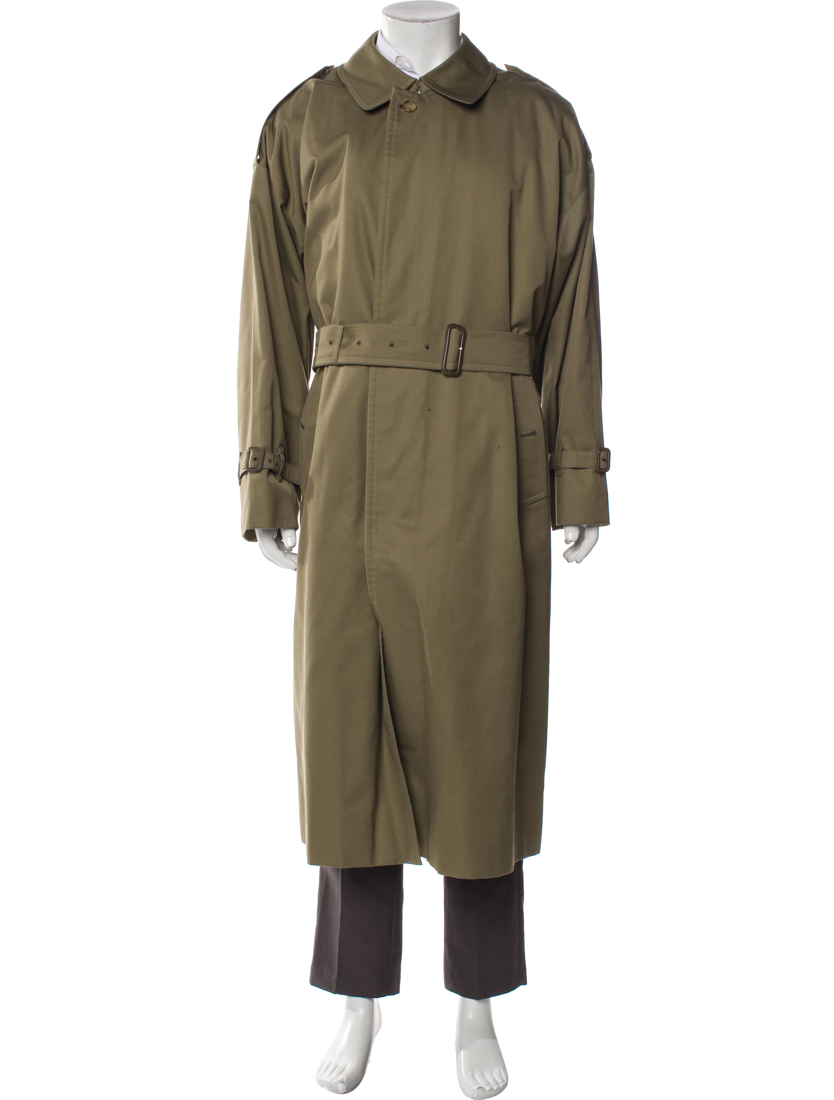 Burberry's Nova Check Pattern Wool Trench Coat