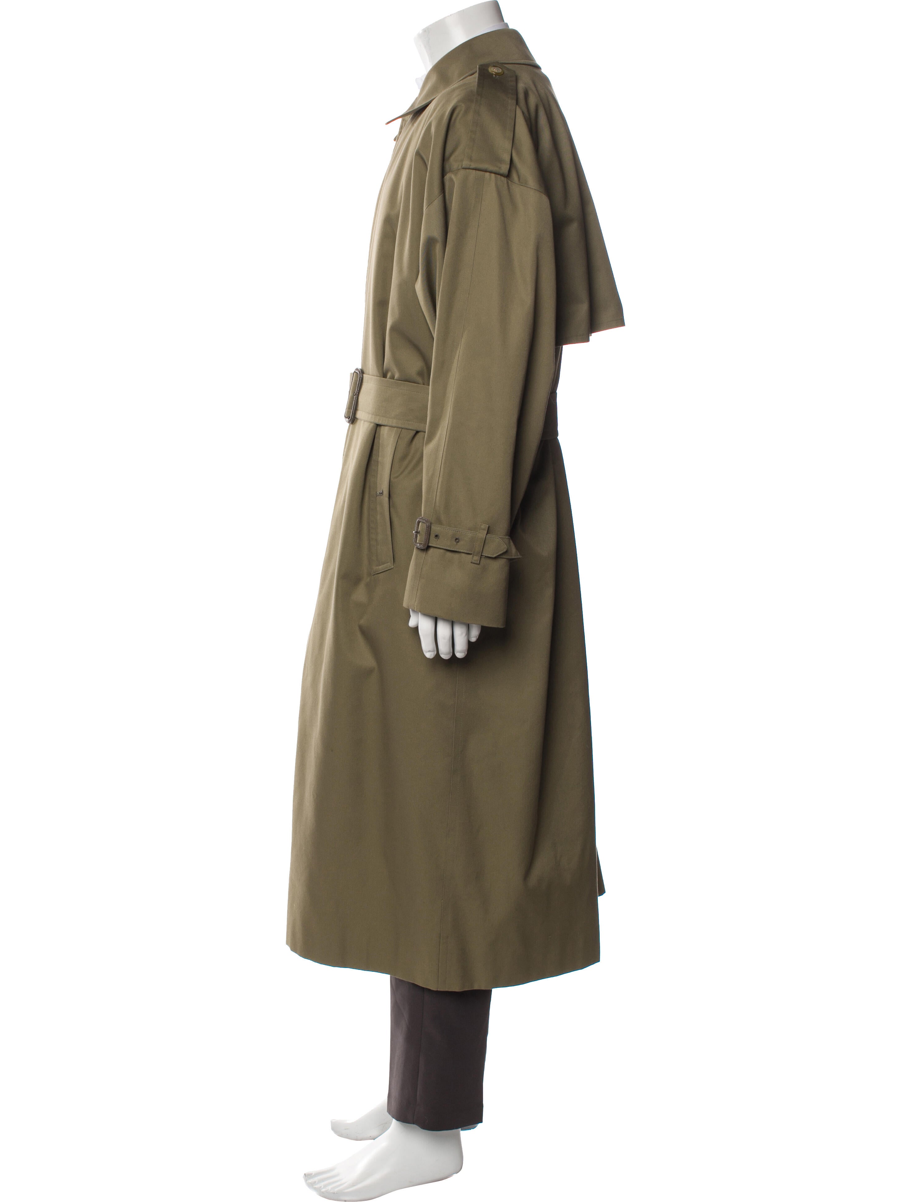 Burberry's Nova Check Pattern Wool Trench Coat