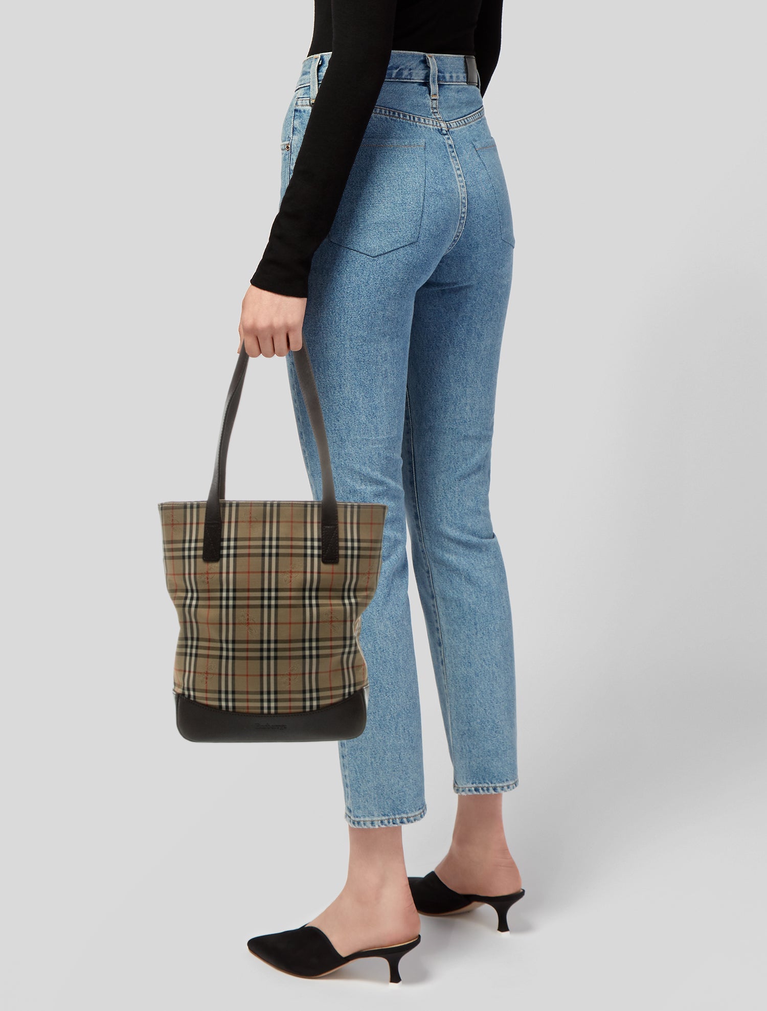 Burberry's Haymarket Check Top Handle Bag