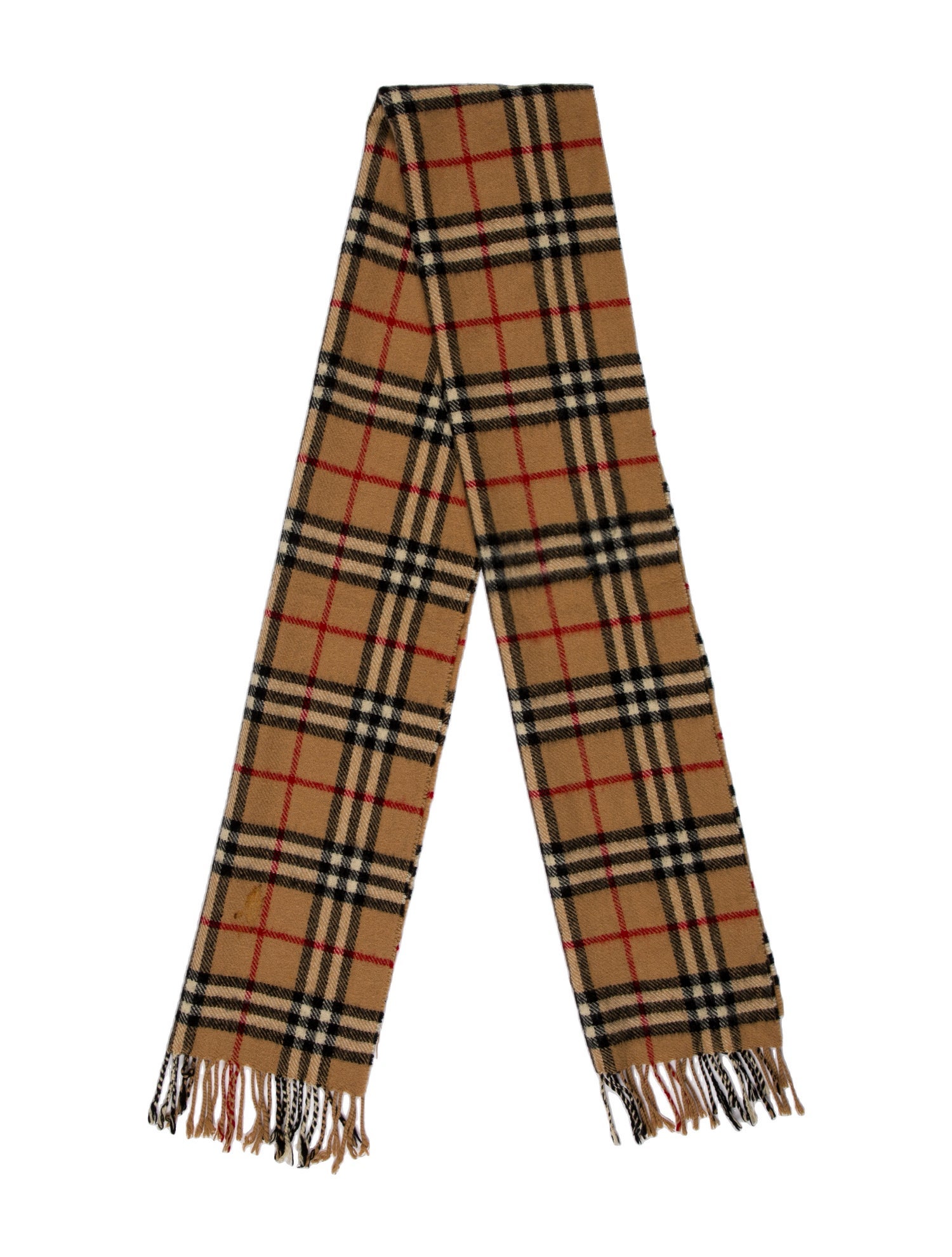 Burberry's Lambswool Plaid Print Scarf