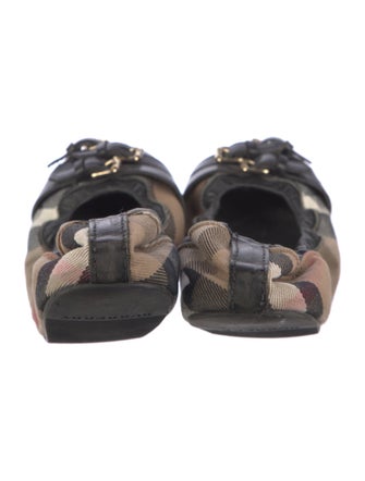 Burberry's Canvas Plaid Print Ballet Flats