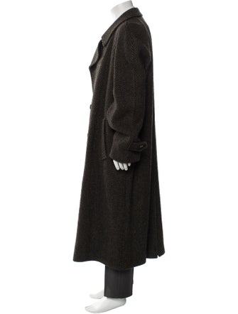 Burberry's Wool Striped Overcoat