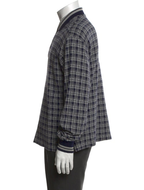 Burberry's Plaid Print Collar Polo Shirt
