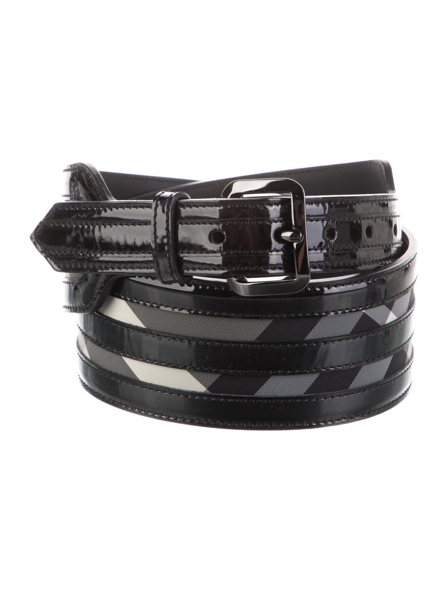 Burberry's Wide Patent Leather Belt