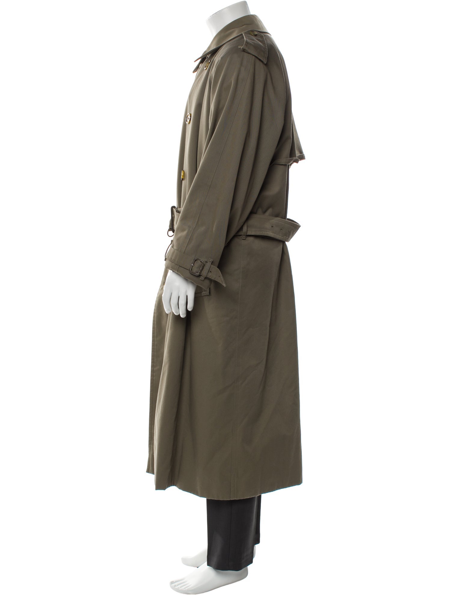 Burberry's Nova Check Pattern Wool Trench Coat