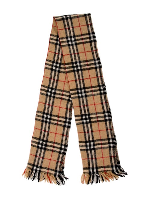 Burberry's Wool Plaid Print Scarf
