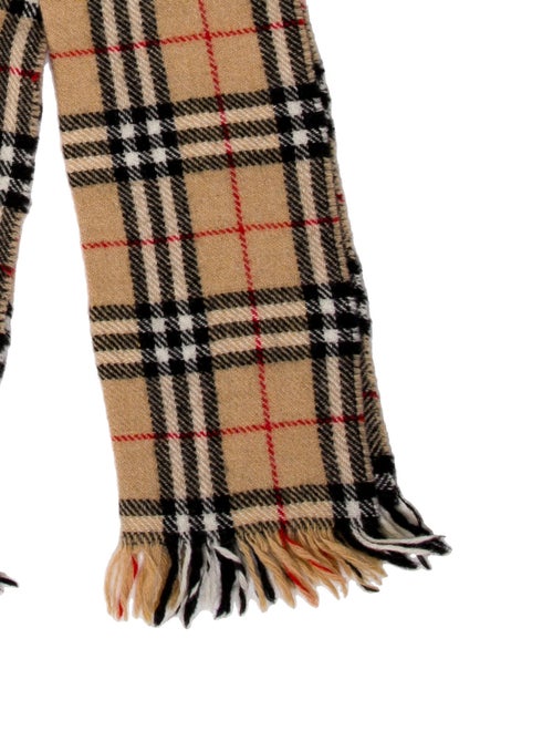Burberry's Wool Plaid Print Scarf