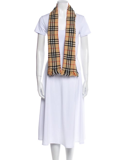 Burberry's Wool Plaid Print Scarf