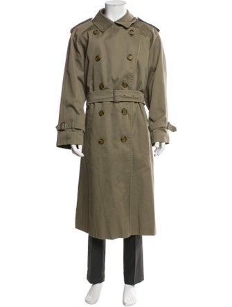 Burberry's Nova Check Pattern Wool Trench Coat