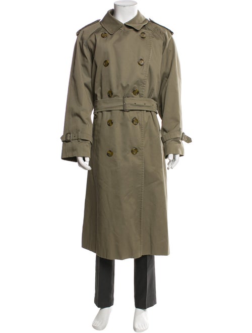 Burberry's Nova Check Pattern Wool Trench Coat