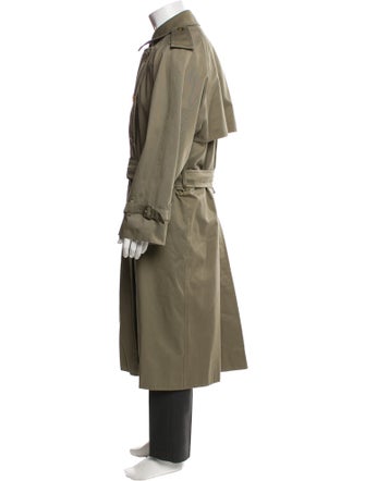 Burberry's Nova Check Pattern Wool Trench Coat