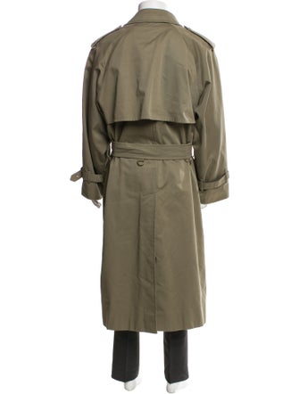 Burberry's Nova Check Pattern Wool Trench Coat