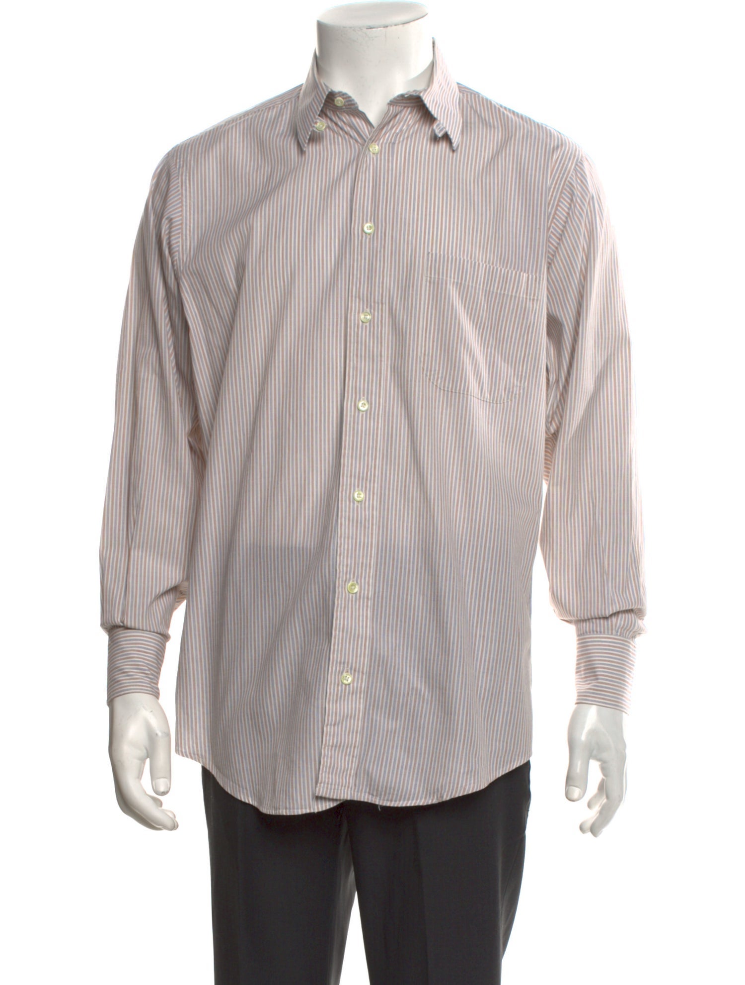 Burberry's Striped Long Sleeve Dress Shirt