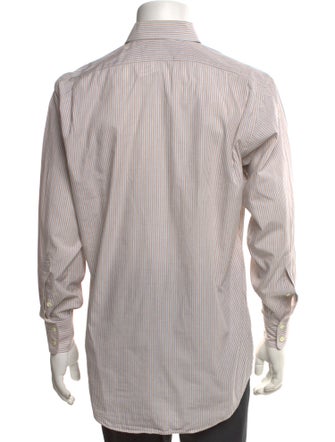 Burberry's Striped Long Sleeve Dress Shirt