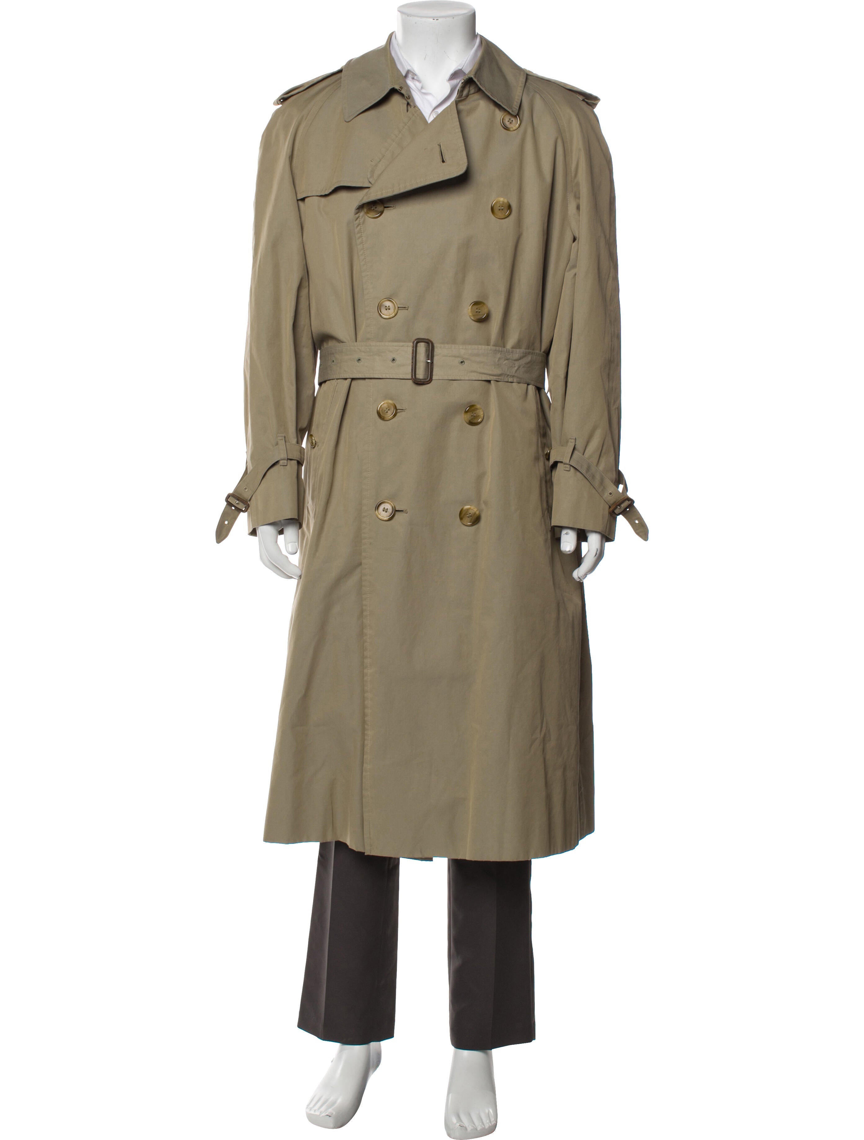 Burberry's Nova Check Pattern Wool Trench Coat