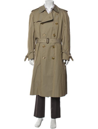 Burberry's Nova Check Pattern Wool Trench Coat