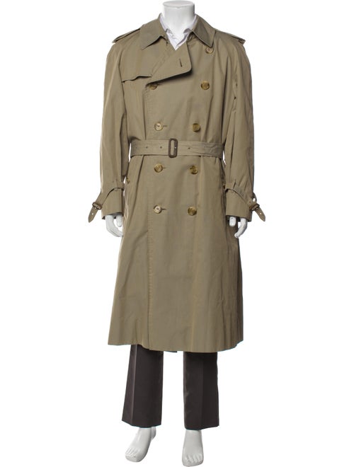 Burberry's Nova Check Pattern Wool Trench Coat