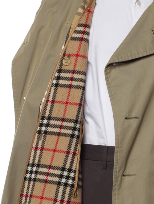 Burberry's Nova Check Pattern Wool Trench Coat