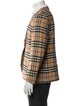 Burberry's Plaid Print Peacoat