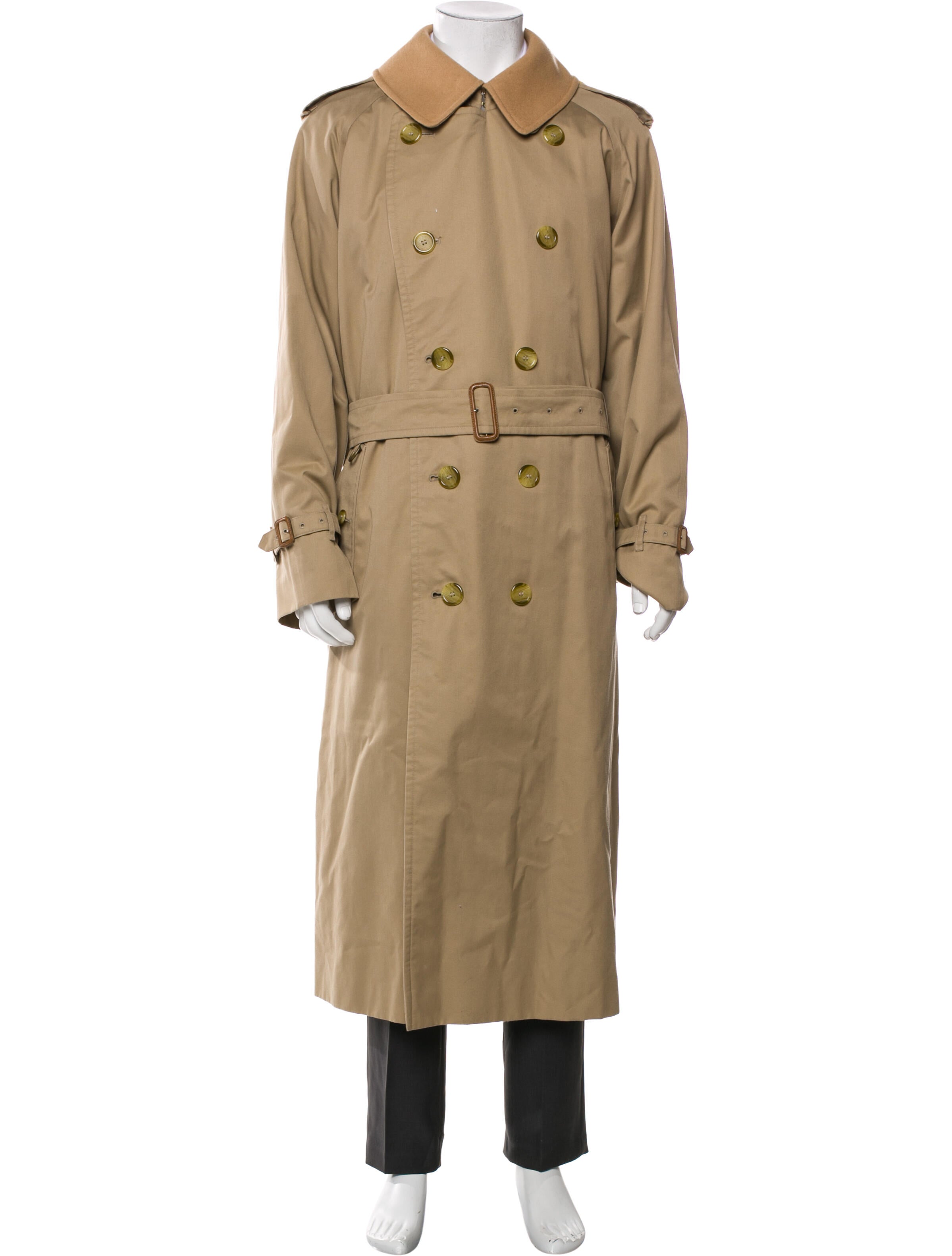 Burberry's Nova Check Pattern Wool Trench Coat