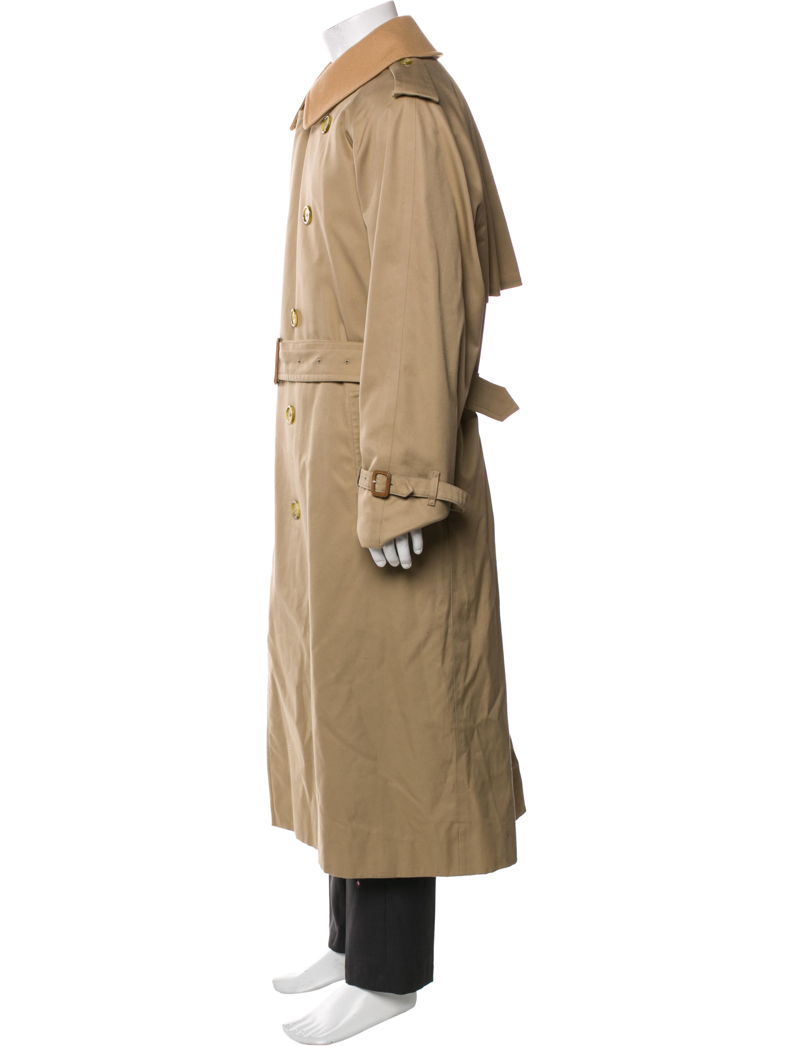 Burberry's Nova Check Pattern Wool Trench Coat