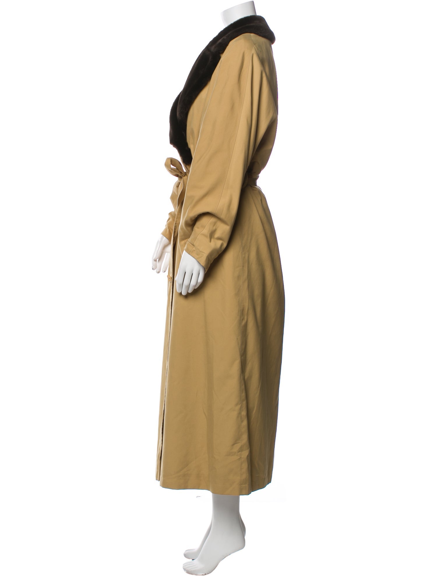 Burberry's Wool Faux Fur Coat