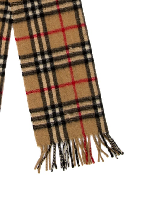 Burberry's Cashmere Nova Check Pattern Scarf