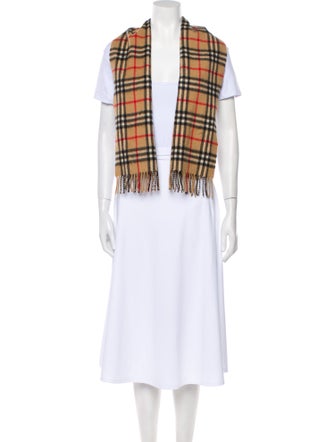 Burberry's Cashmere Nova Check Pattern Scarf