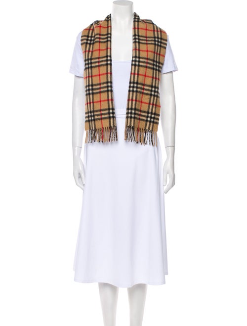Burberry's Cashmere Nova Check Pattern Scarf