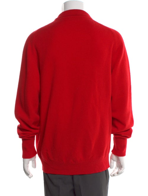 Burberry's Lambswool Mock Neck Polo Sweater