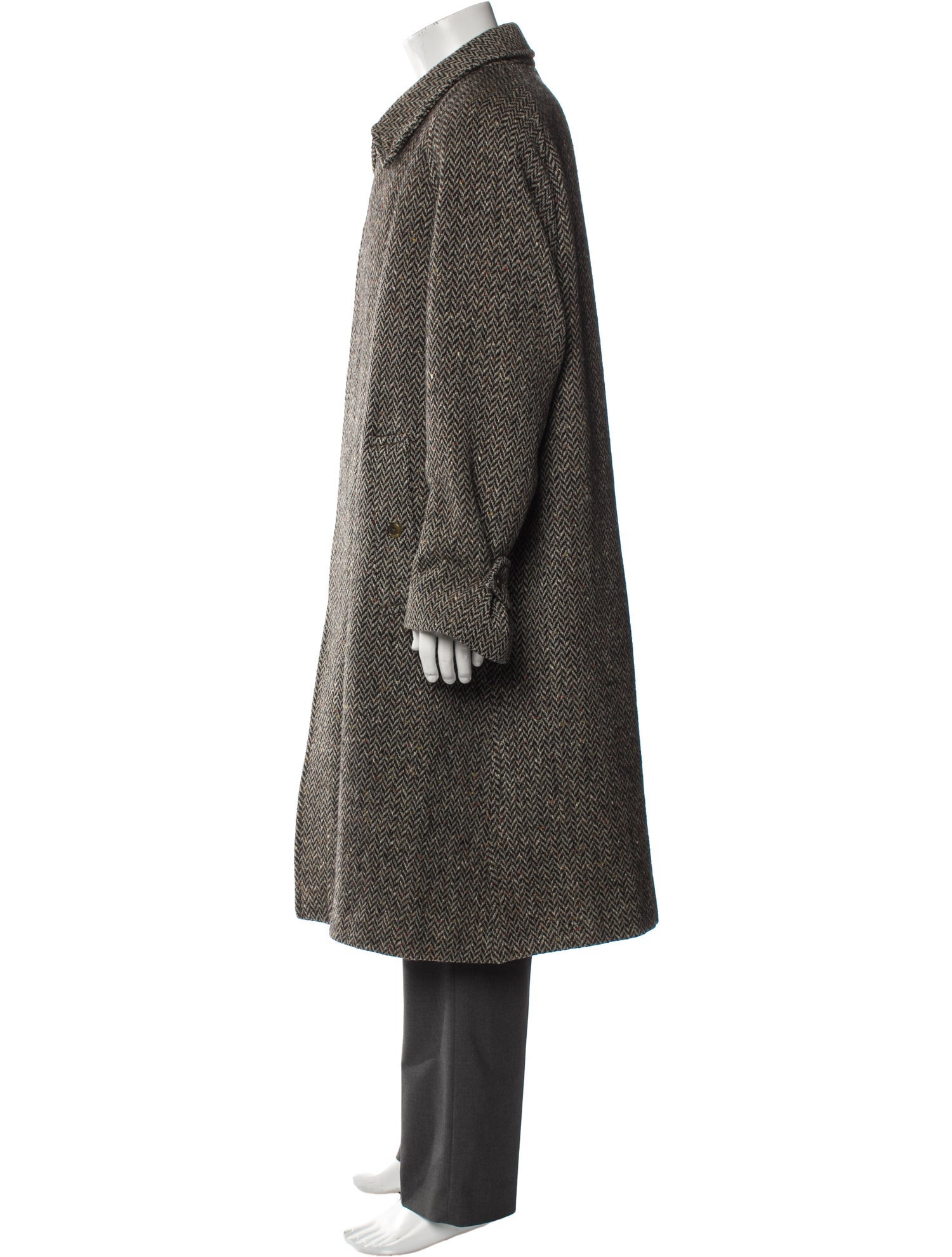 Burberry's Wool Tweed Pattern Overcoat