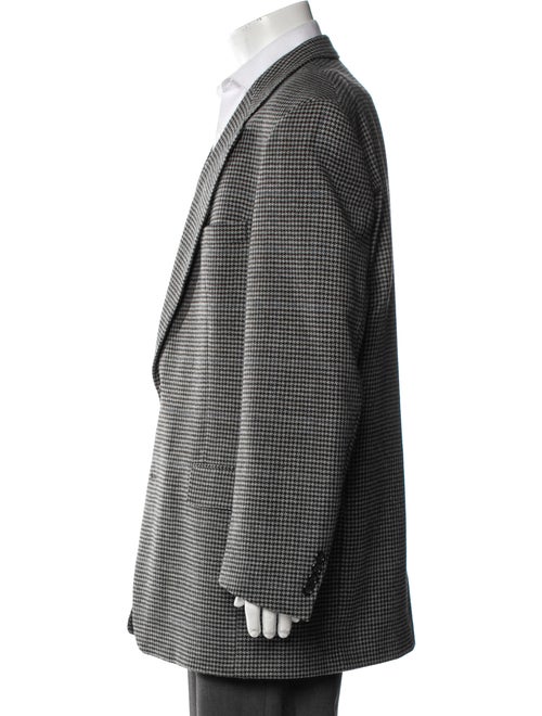 Burberry's Wool Houndstooth Print Peacoat