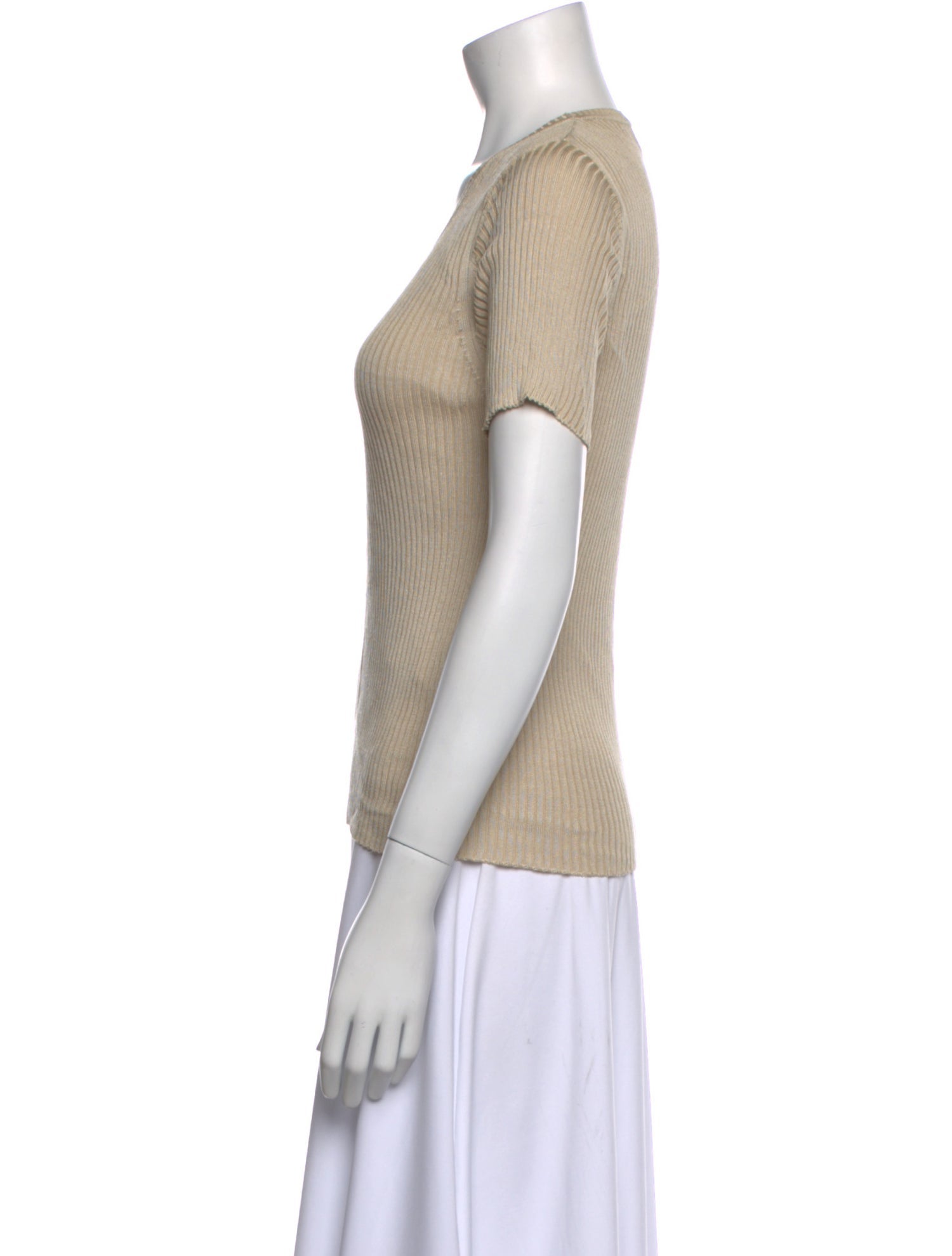 Burberry's Silk Scoop Neck T-Shirt