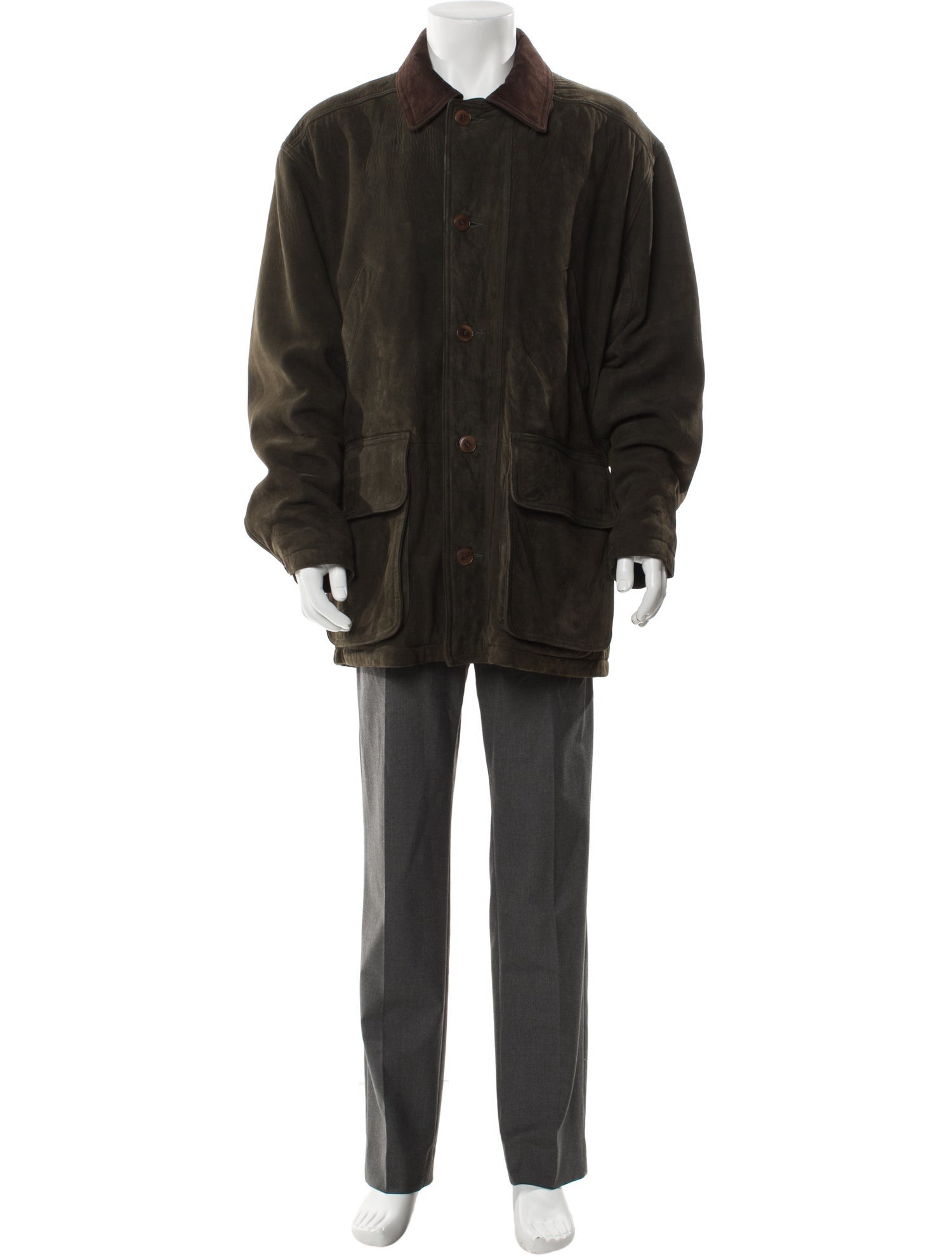 Burberry's House Check Pattern Leather Parka