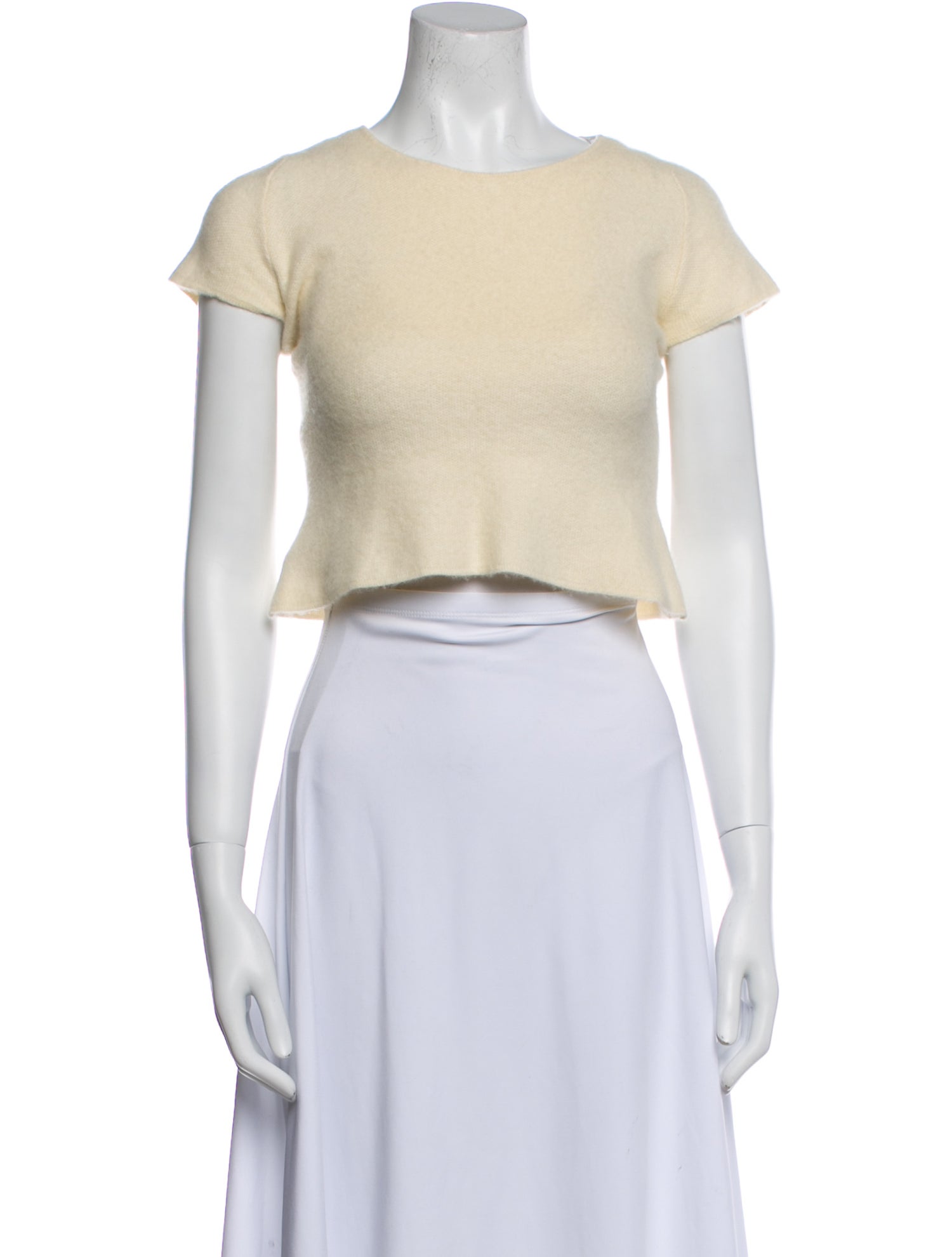 Burberry's Cashmere Bateau Neckline Crop Top