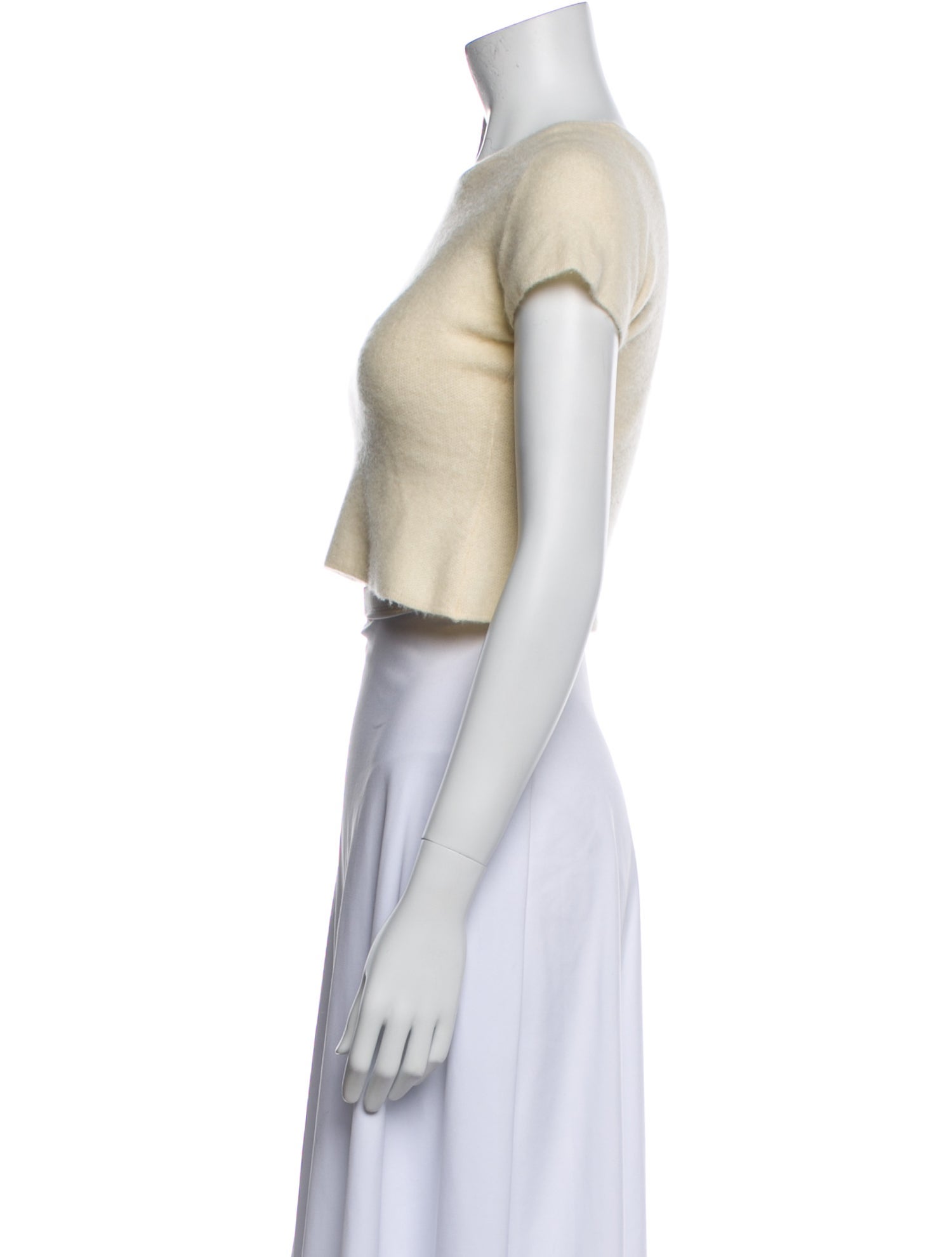 Burberry's Cashmere Bateau Neckline Crop Top