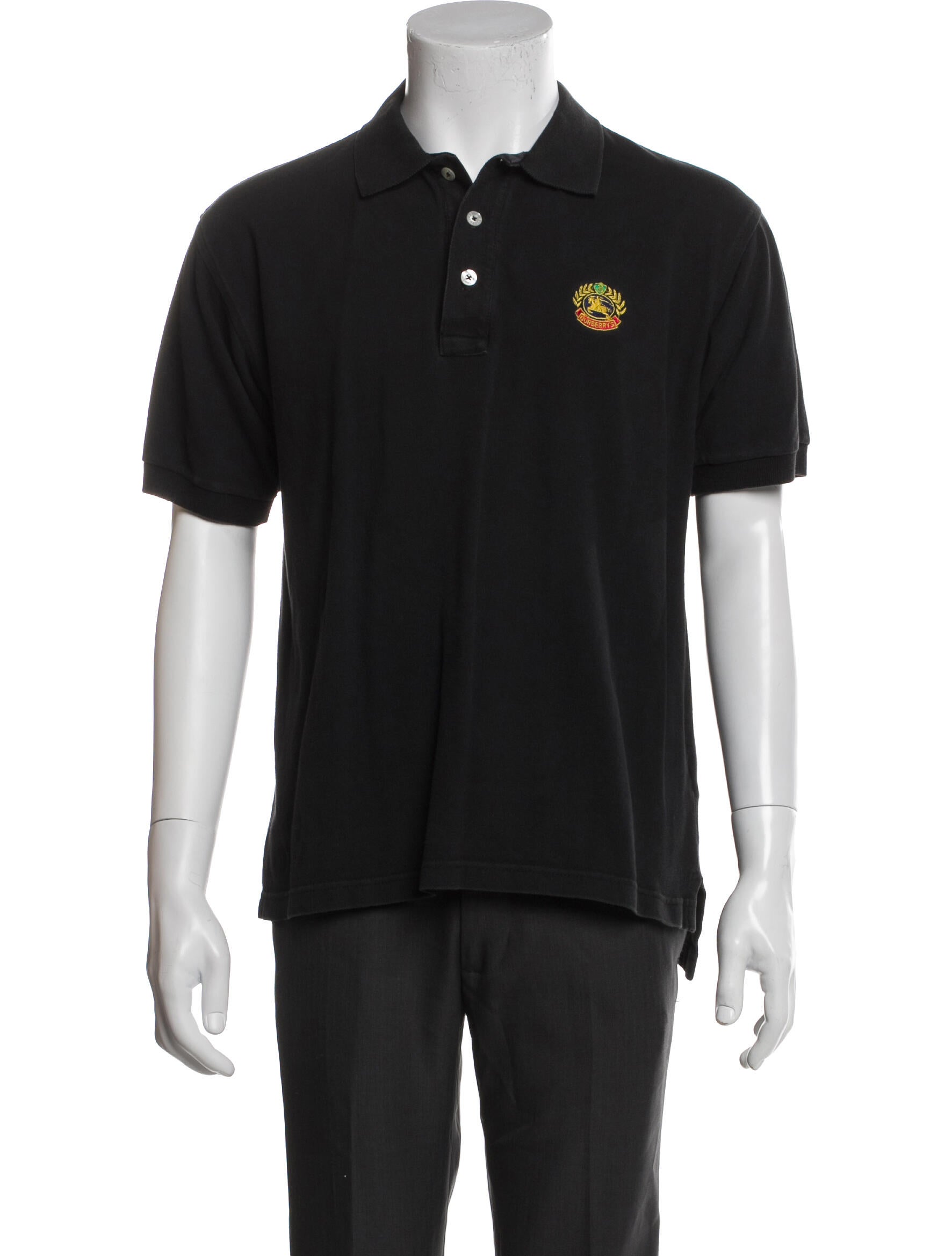 Burberry's Nova Check Pattern Crew Neck Polo Shirt