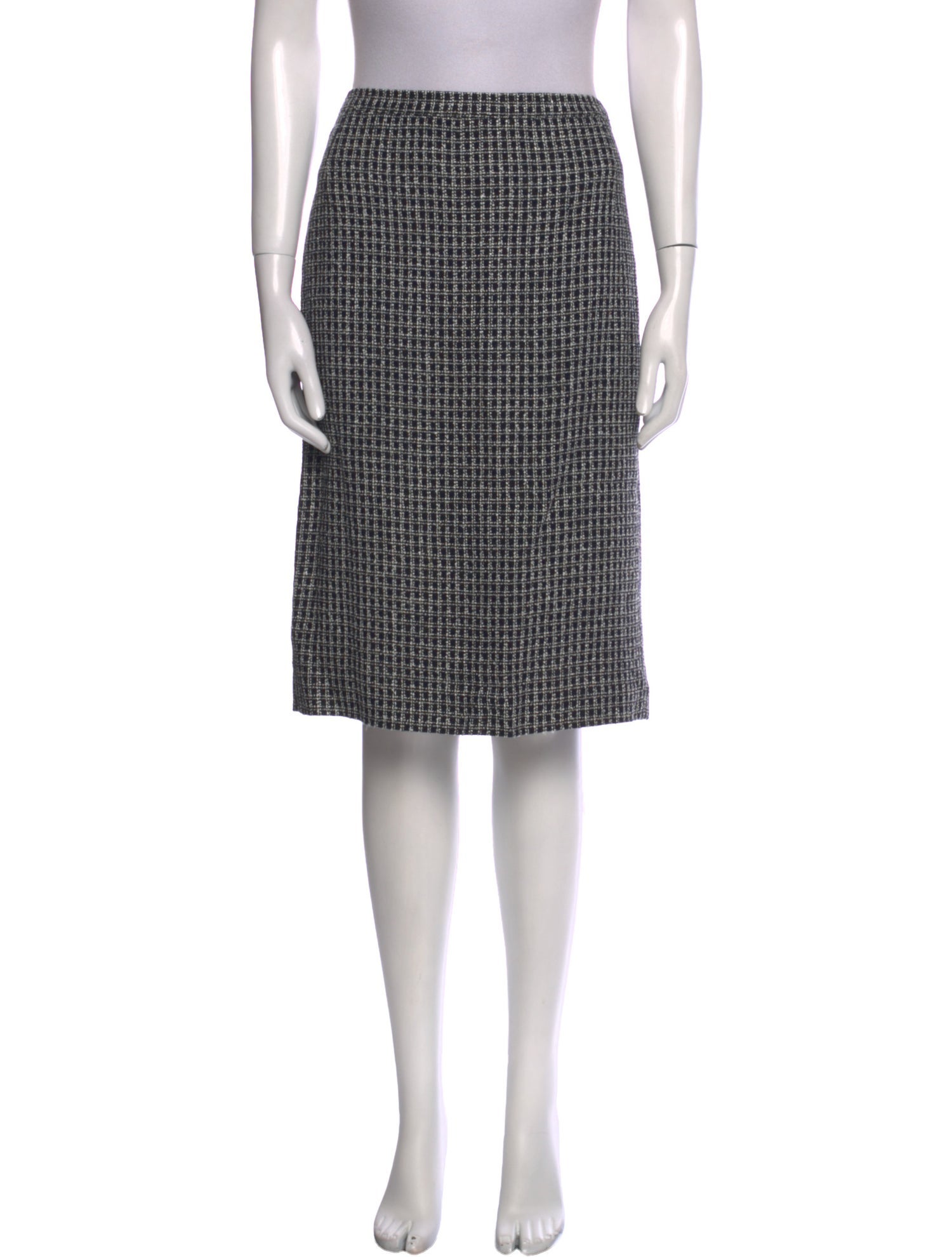Burberry's Plaid Print Knee-Length Skirt