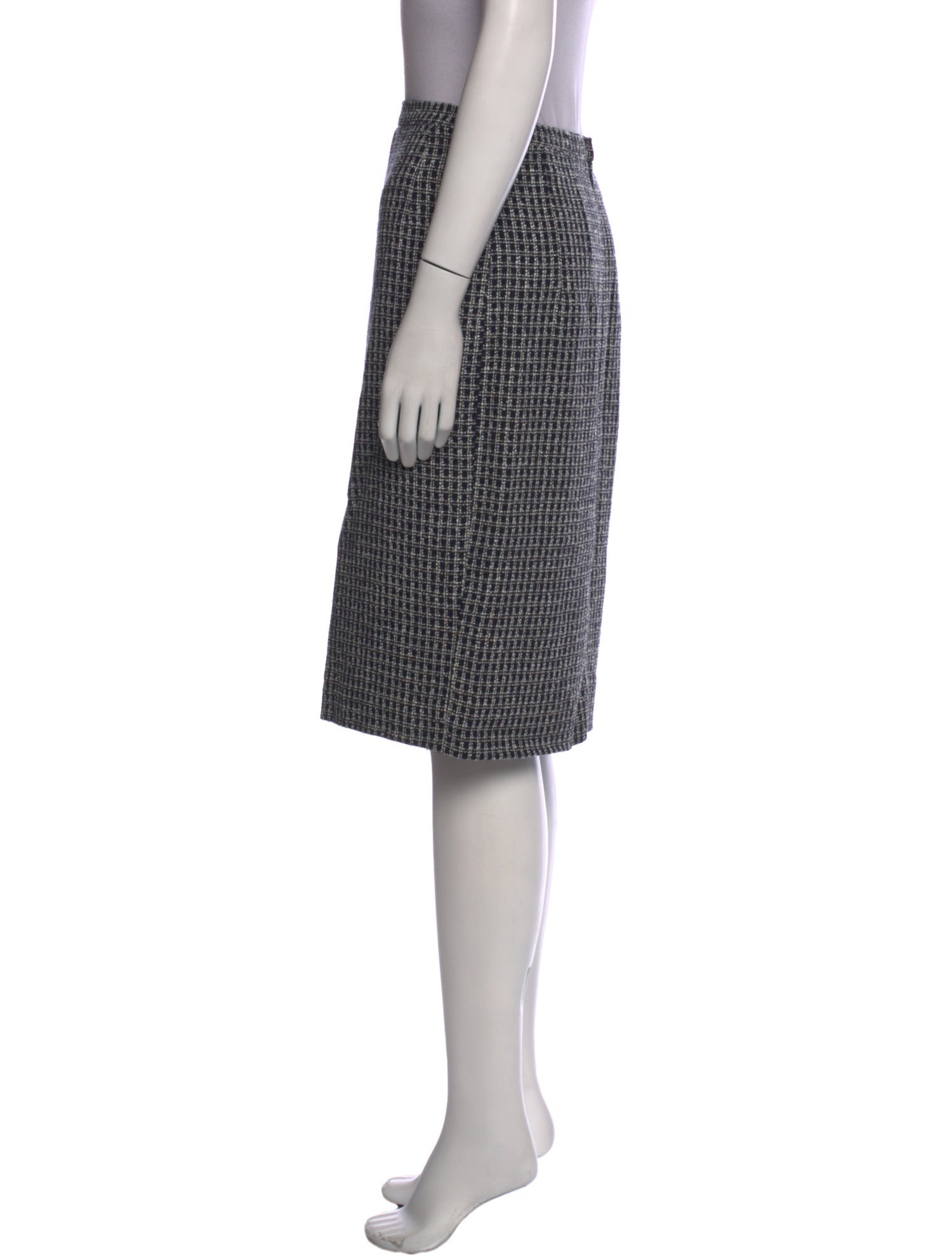 Burberry's Plaid Print Knee-Length Skirt