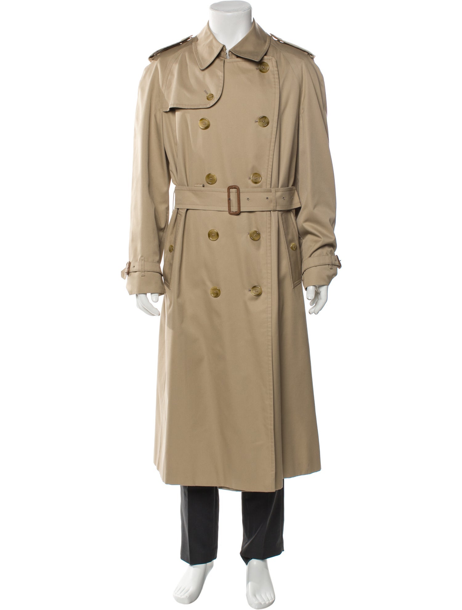 Burberry's Nova Check Pattern Wool Trench Coat