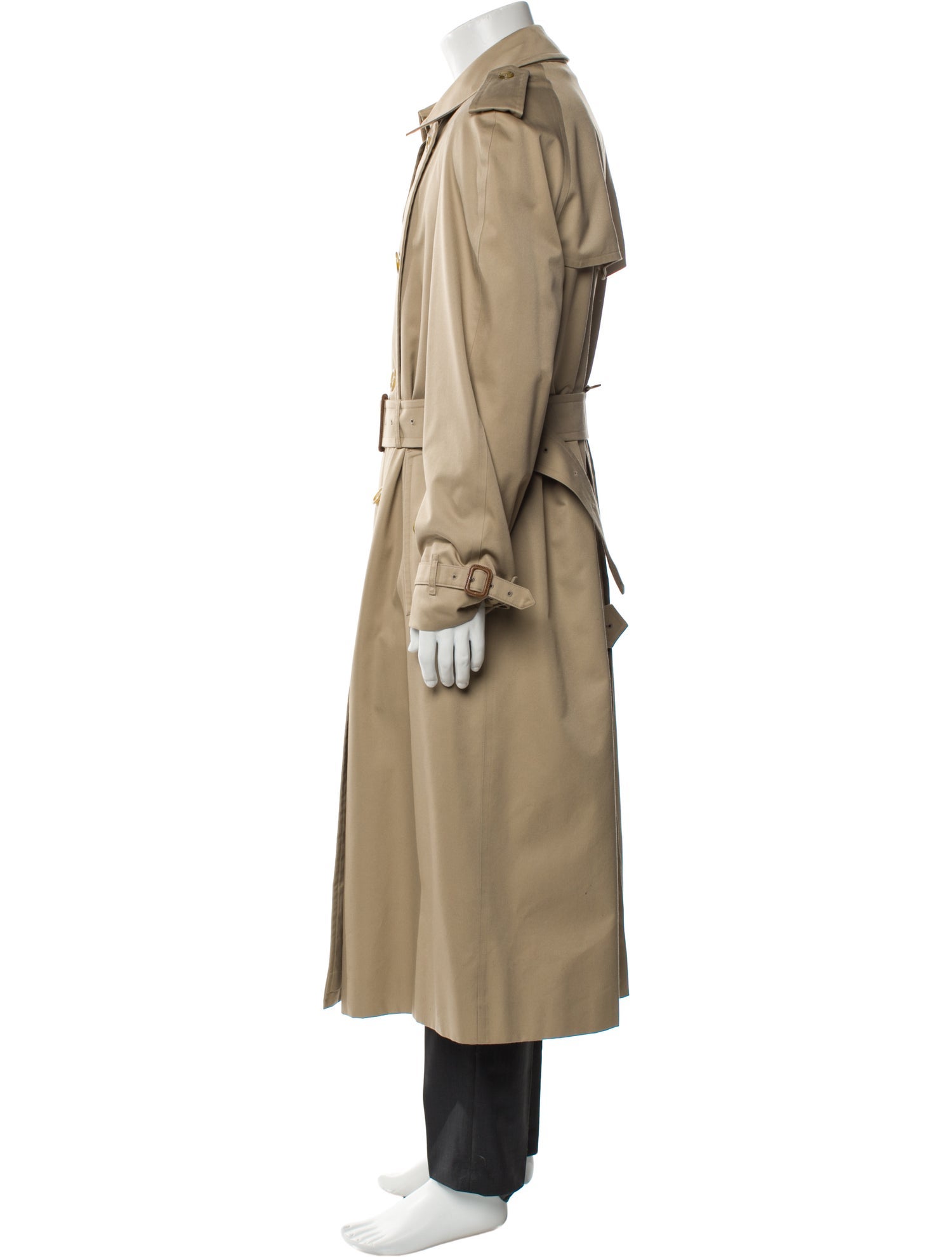 Burberry's Nova Check Pattern Wool Trench Coat