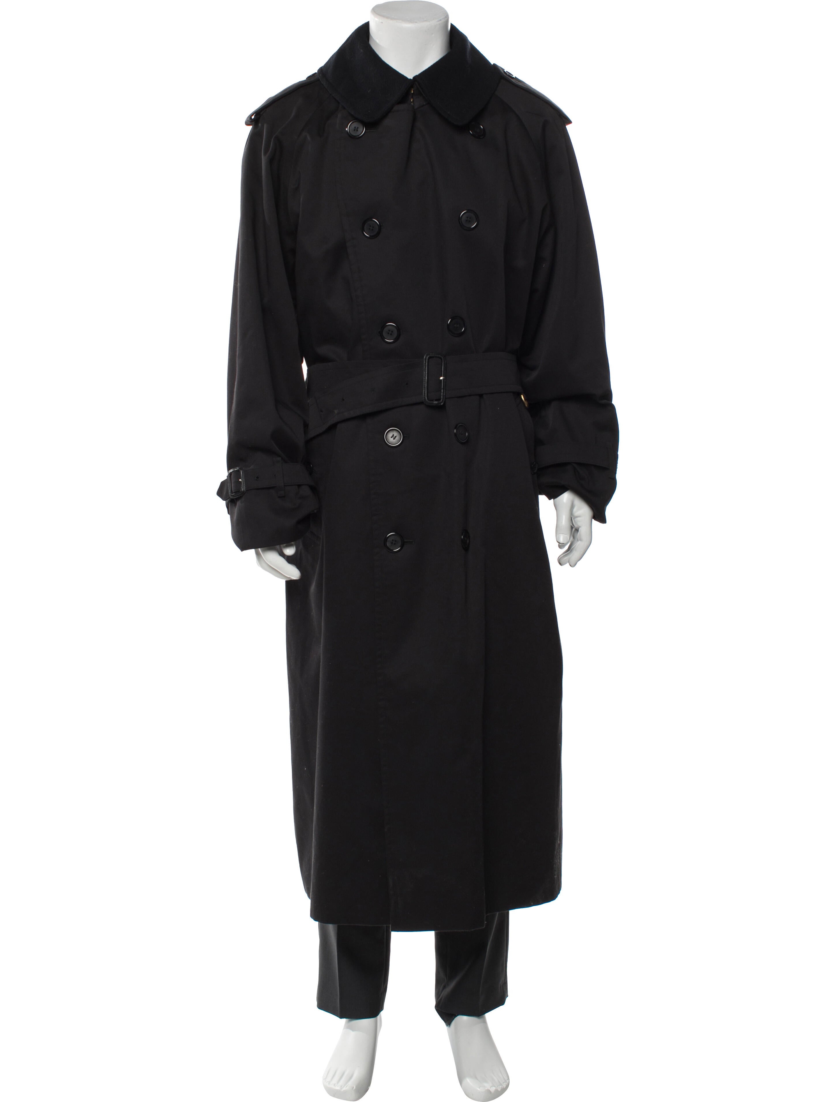 Burberry's Nova Check Pattern Wool Trench Coat