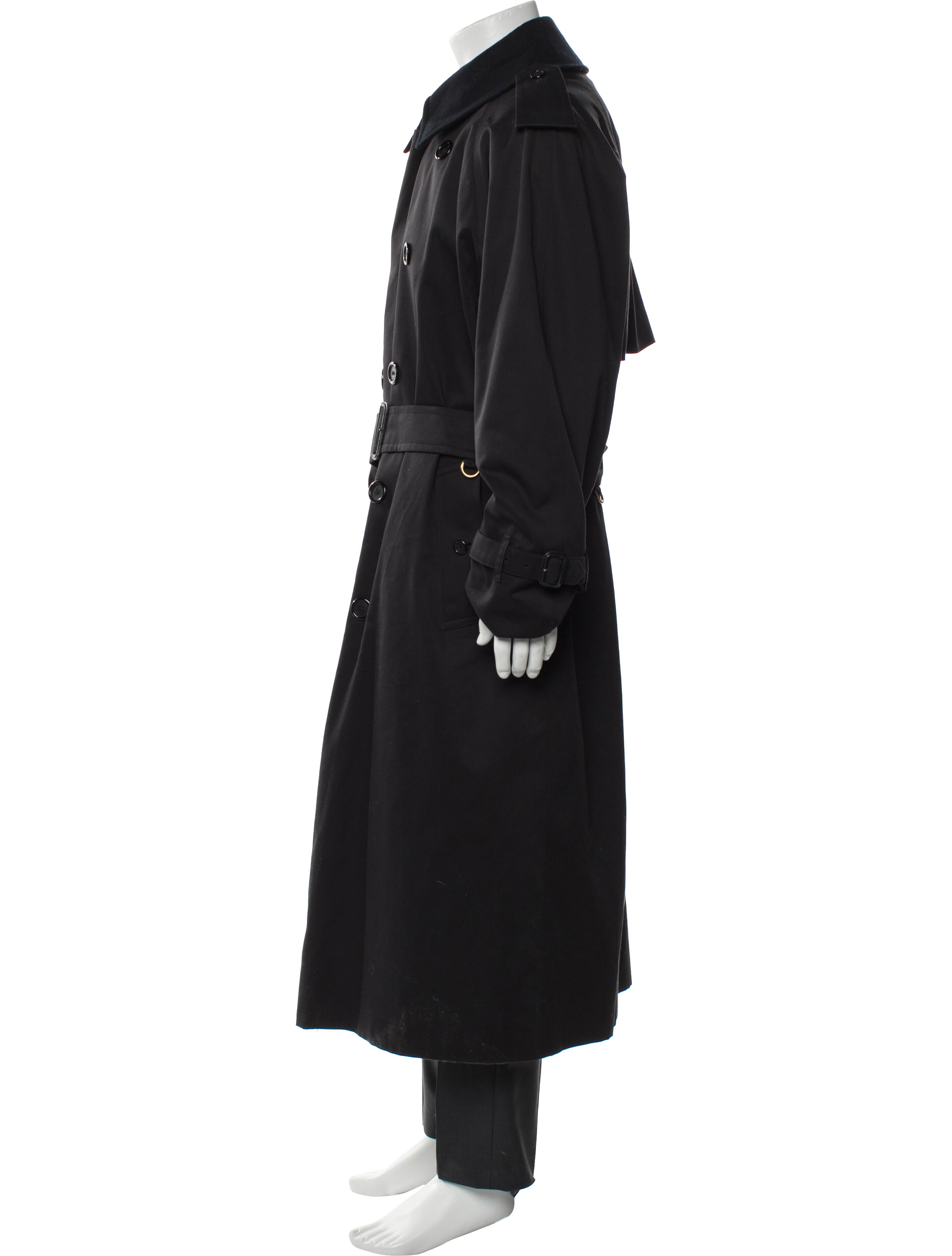 Burberry's Nova Check Pattern Wool Trench Coat