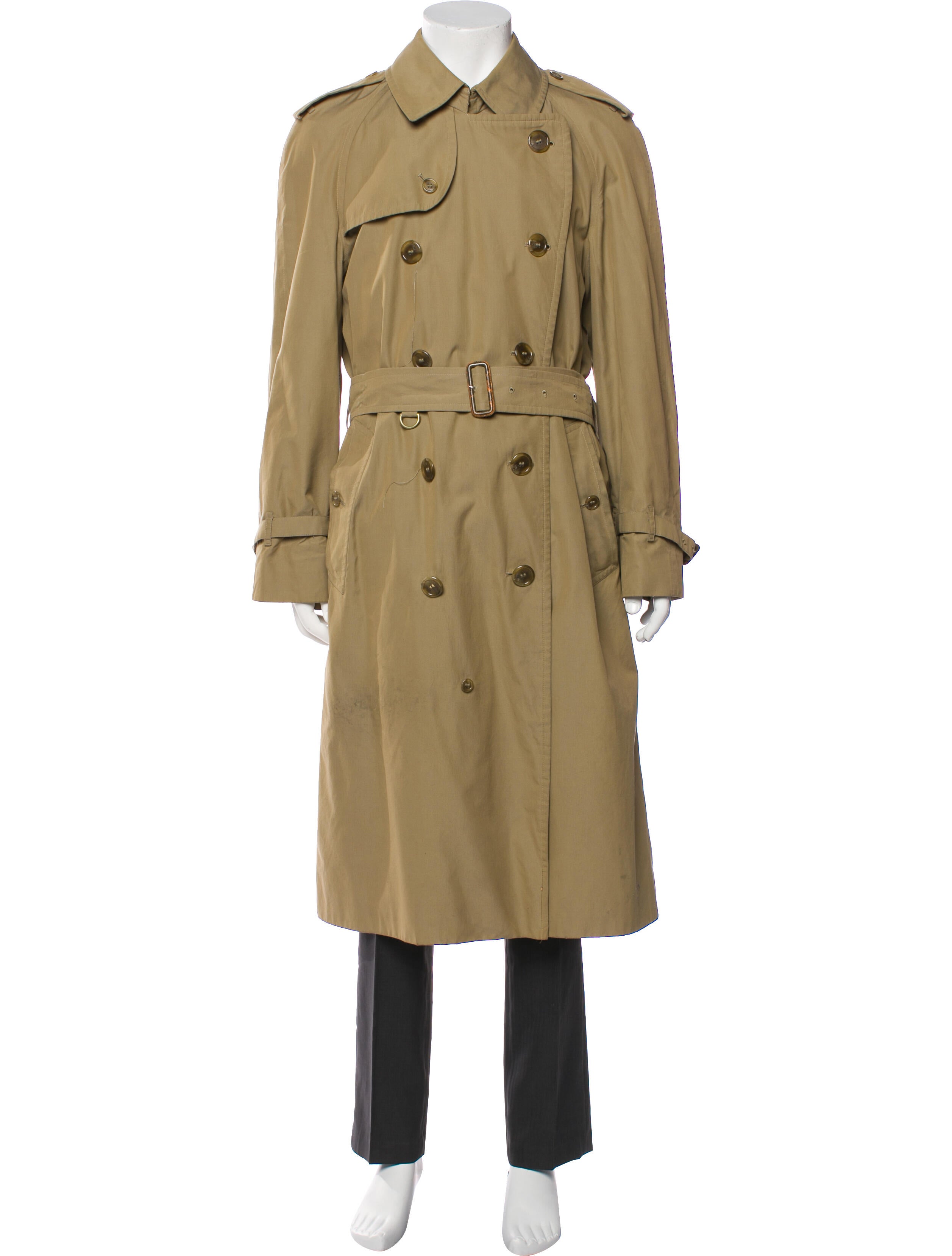 Burberry's Vintage Nova Check Pattern Trench Coat