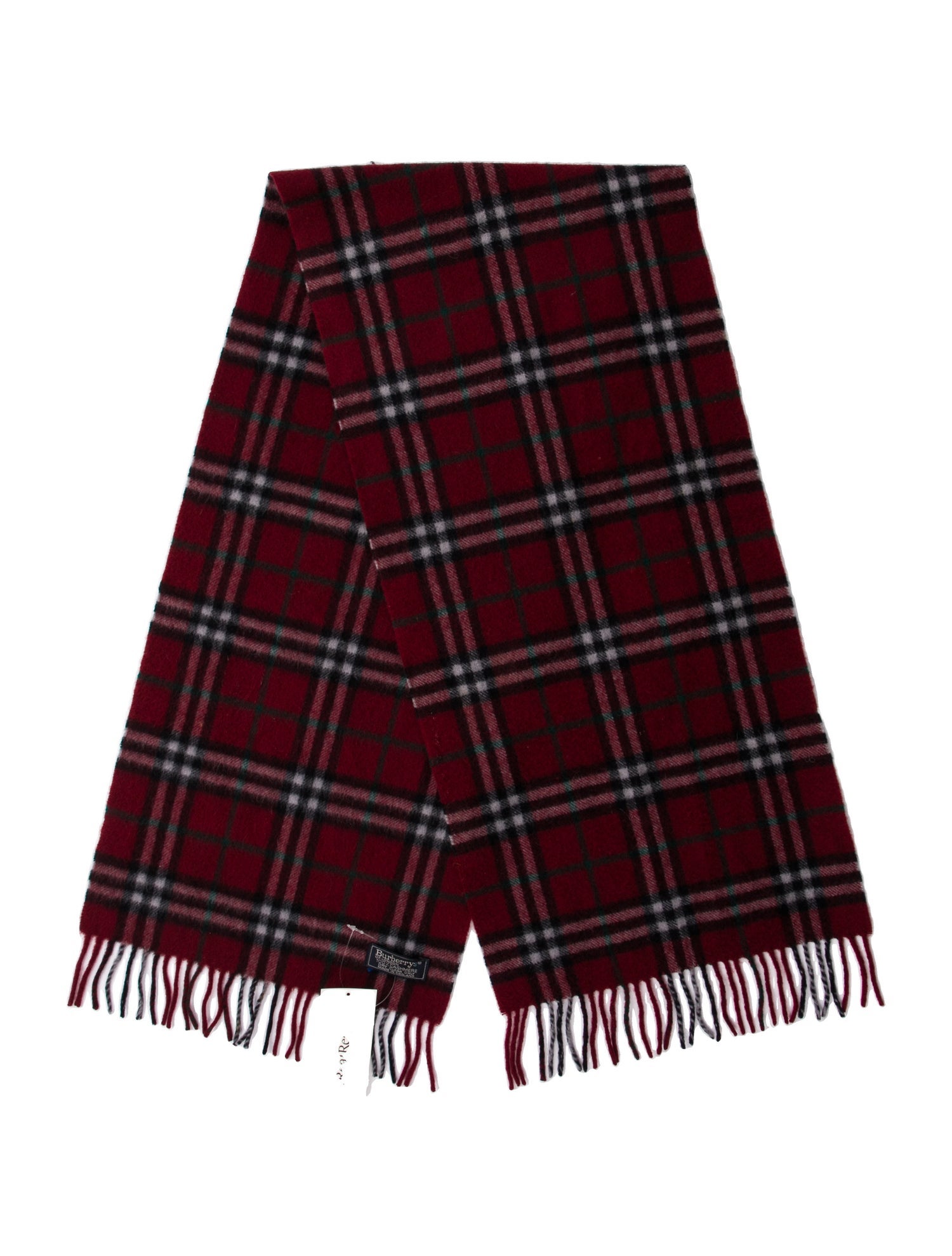 Burberry's Cashmere Nova Check Pattern Scarf