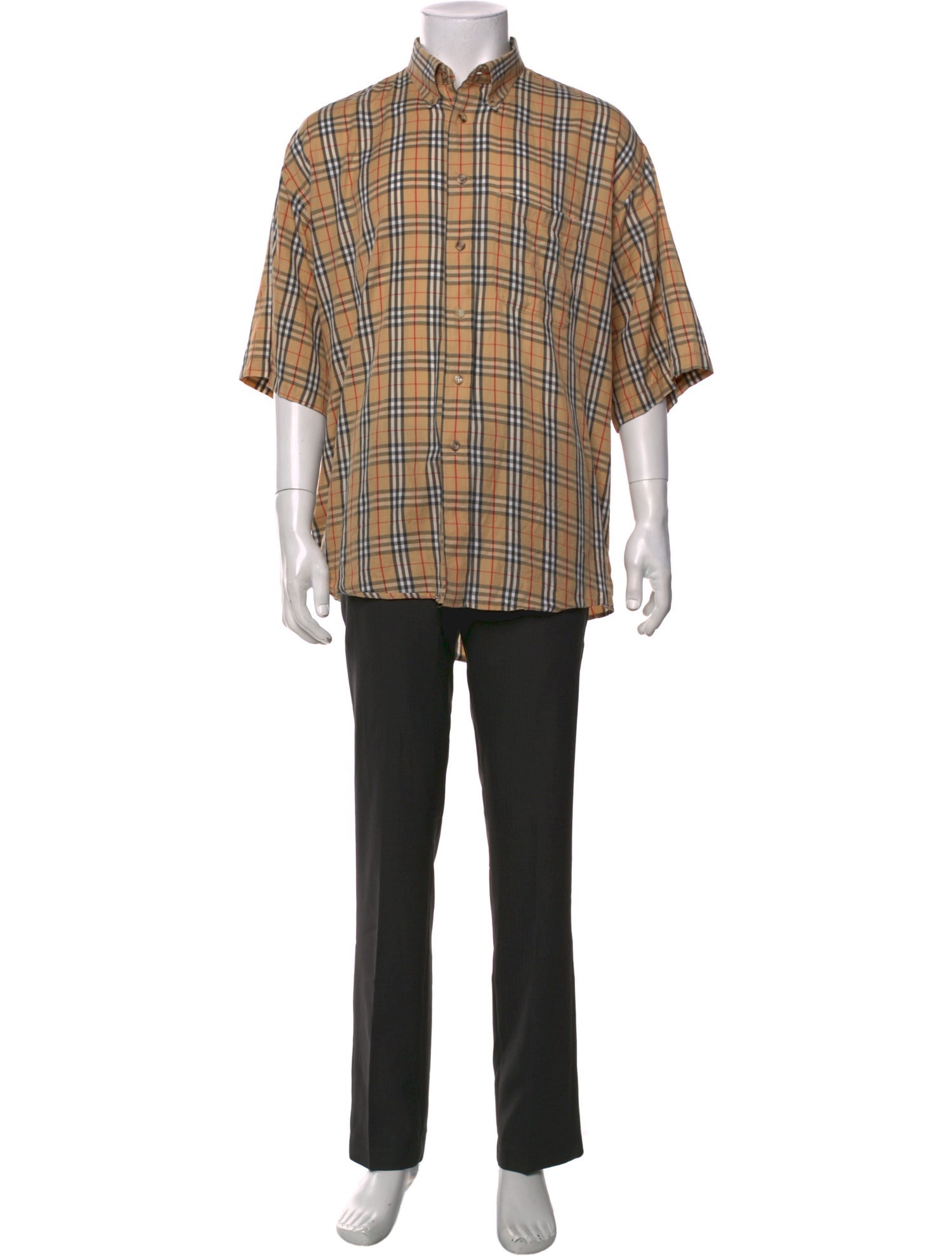Burberry's Nova Check Pattern Short Sleeve Shirt