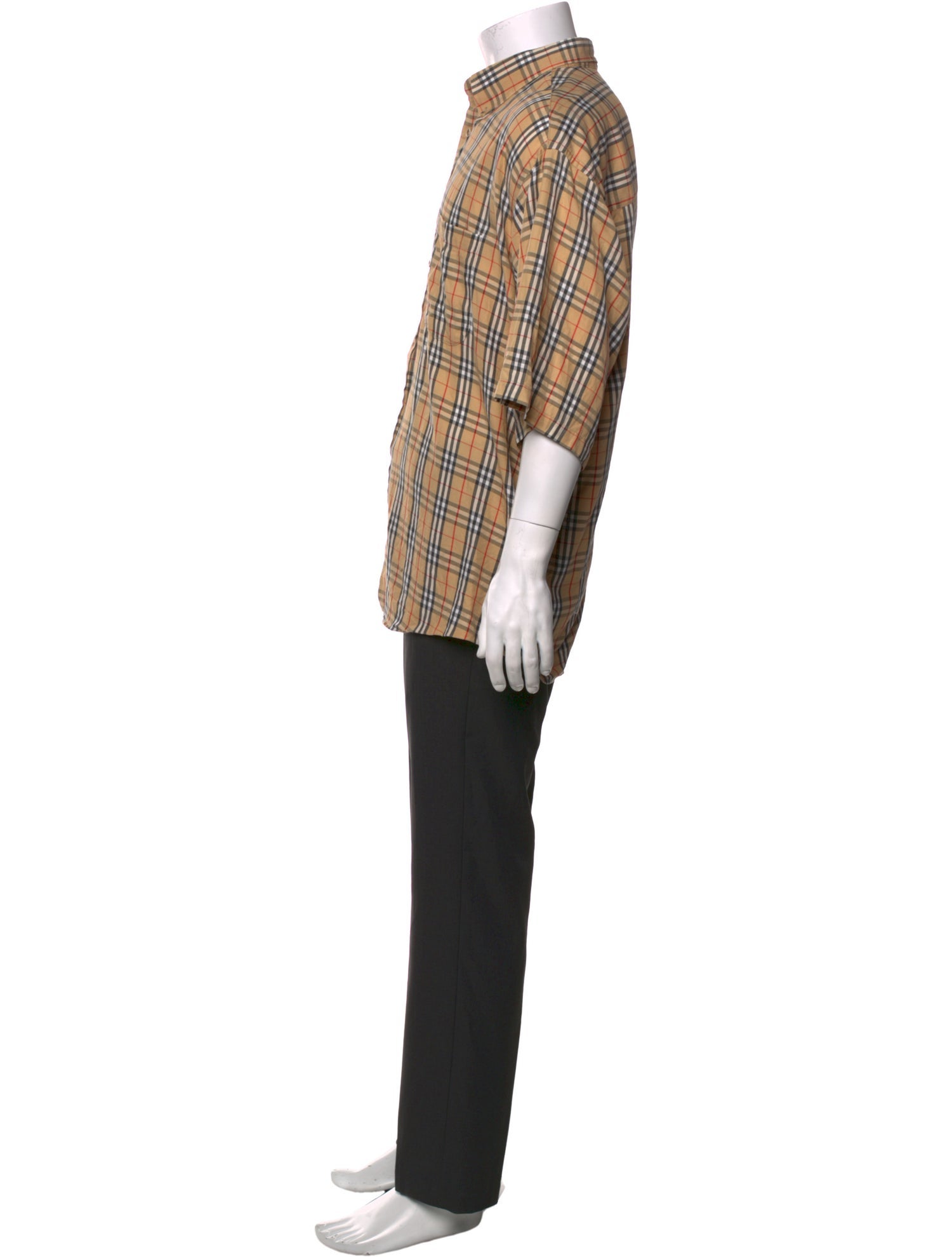 Burberry's Nova Check Pattern Short Sleeve Shirt